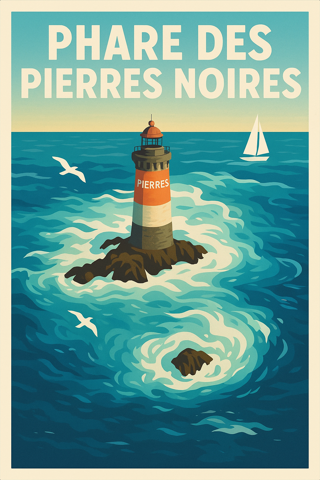 Affiche de Phare des Pierres Noires - L'éclat majestueux du Finistère