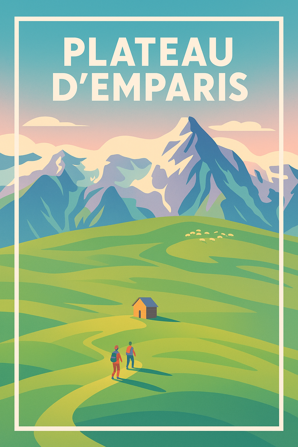 Affiche de Plateau d'Emparis - Évasion majestueuse face à la Meije