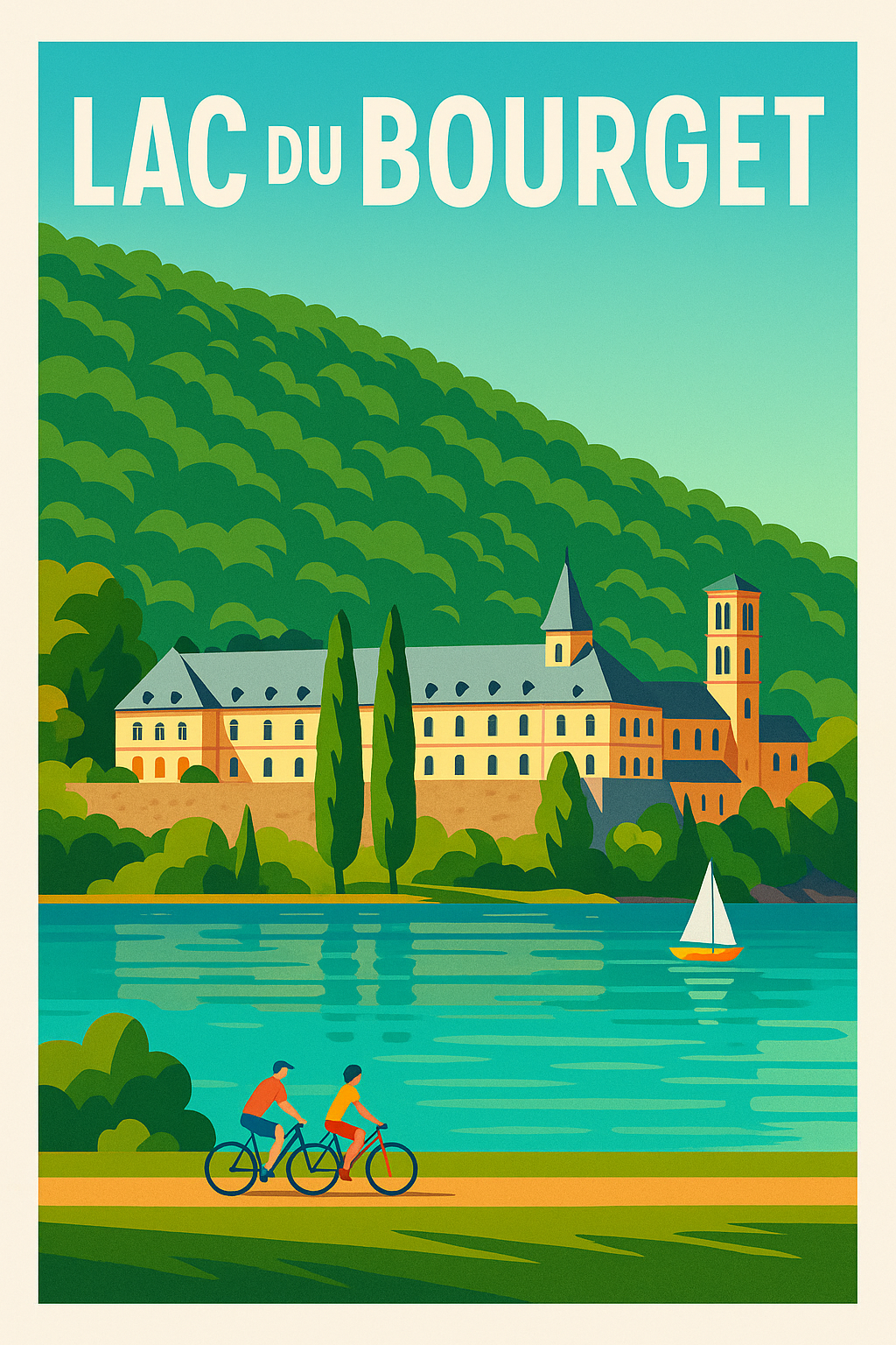 Affiche de Lac du Bourget - Évasion entre Montagnes et Eaux Cristallines
