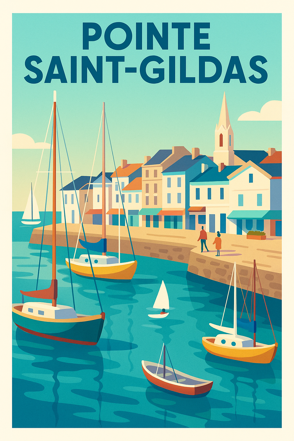 Affiche de Pointe Saint-Gildas - L'élégance maritime au cœur de votre déco