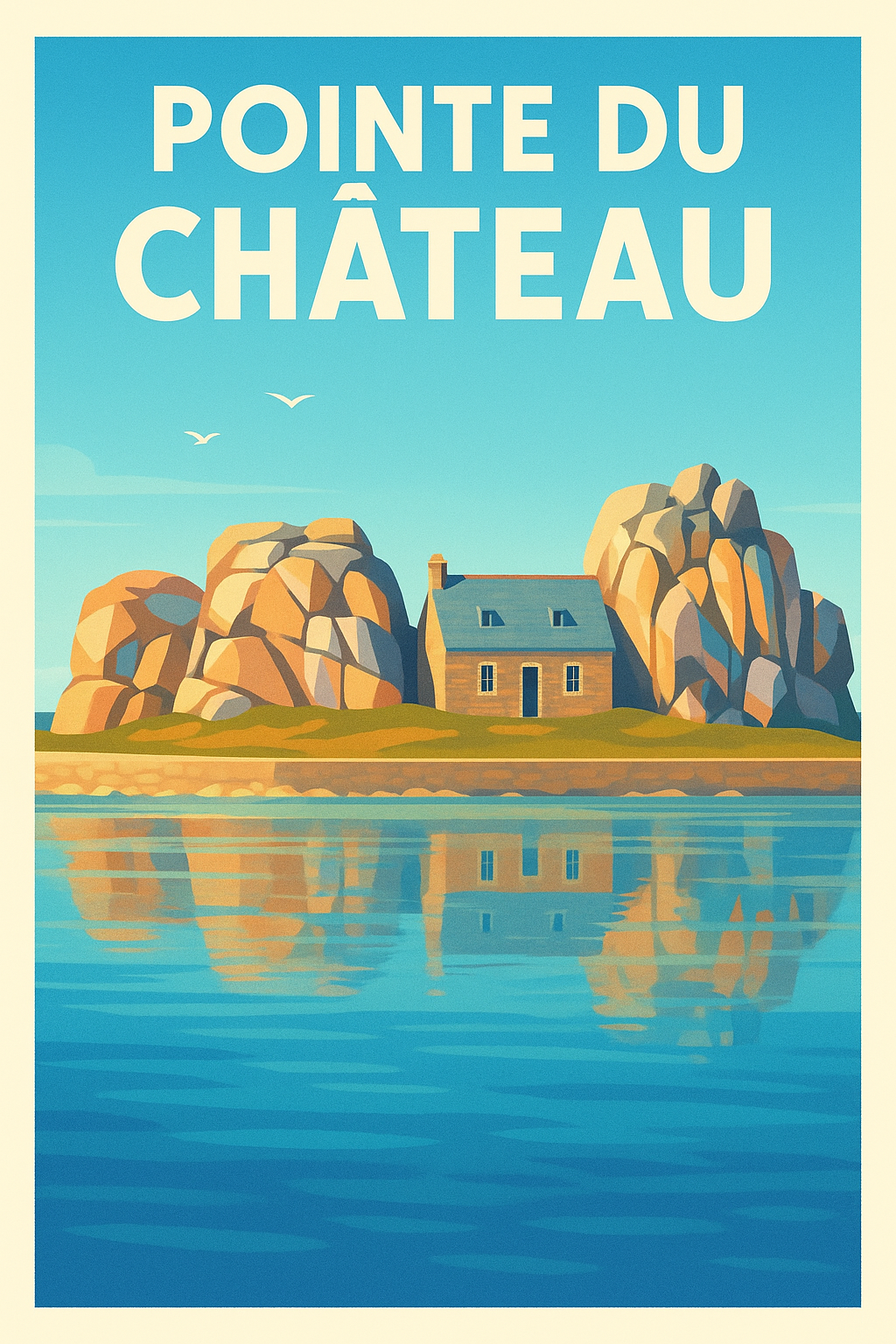 Affiche de Pointe du Château - L'icône de la Bretagne sauvage entre terre et mer