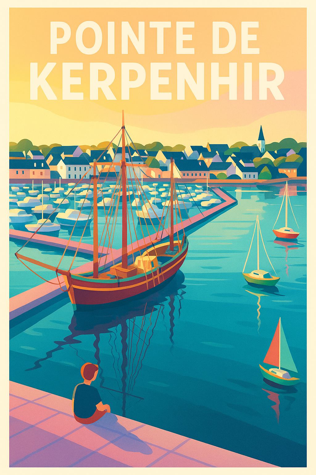 Affiche de Pointe de Kerpenhir - L'élégance maritime du Morbihan