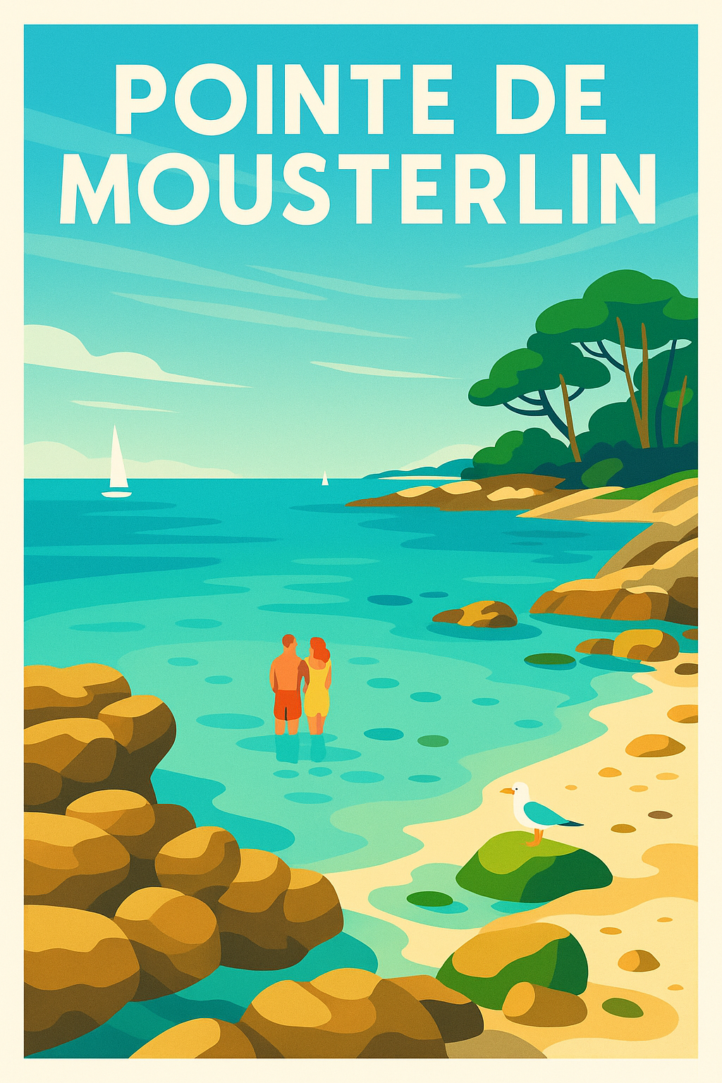 Affiche de Pointe de Mousterlin - Évasion iodée en Bretagne