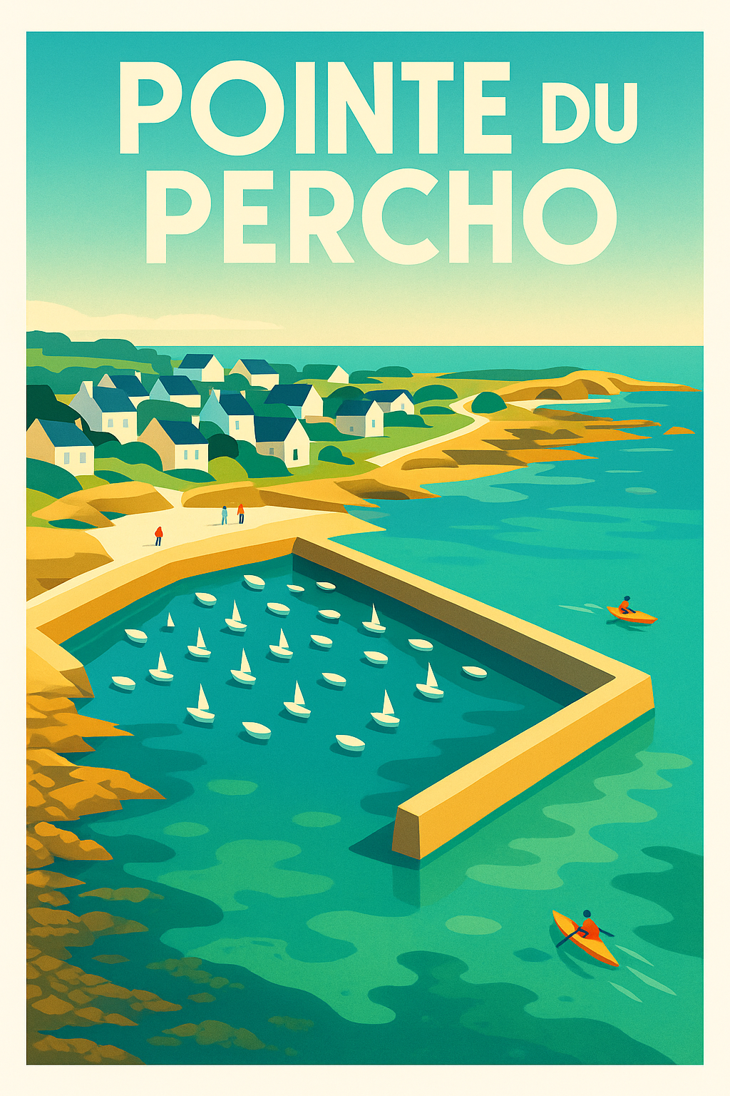Affiche de Pointe du Percho - L'éclat sauvage du littoral breton