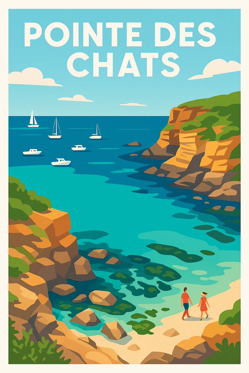 Affiche de Pointe des Chats - L'éclat préservé du littoral breton