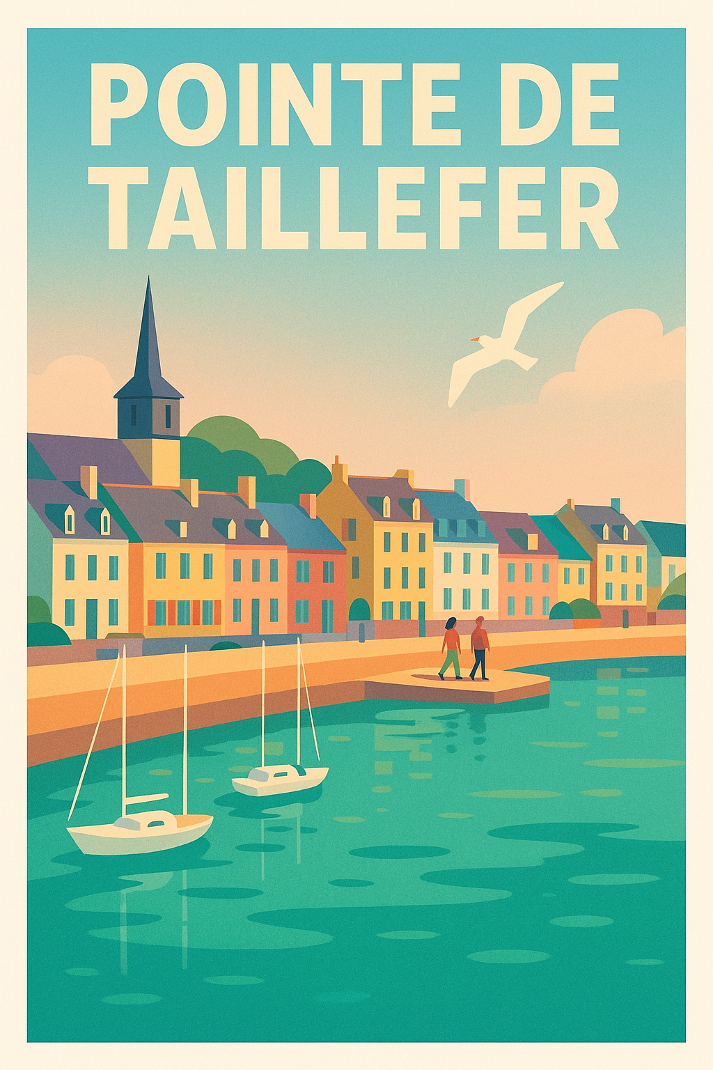 Affiche de Pointe de Taillefer - L'élégance colorée du littoral breton