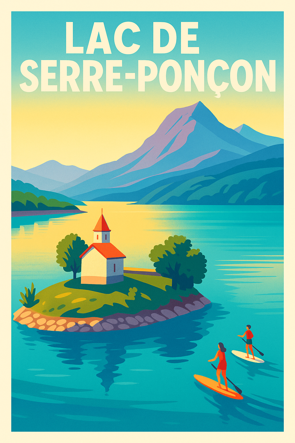 Affiche de Lac de Serre-Ponçon - L'éclat des Alpes du Sud