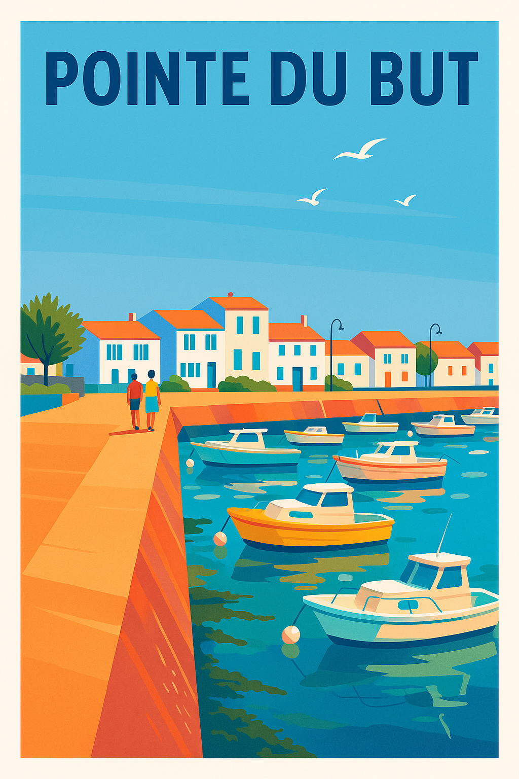 Affiche de Pointe du But - L'éclat coloré du port vendéen