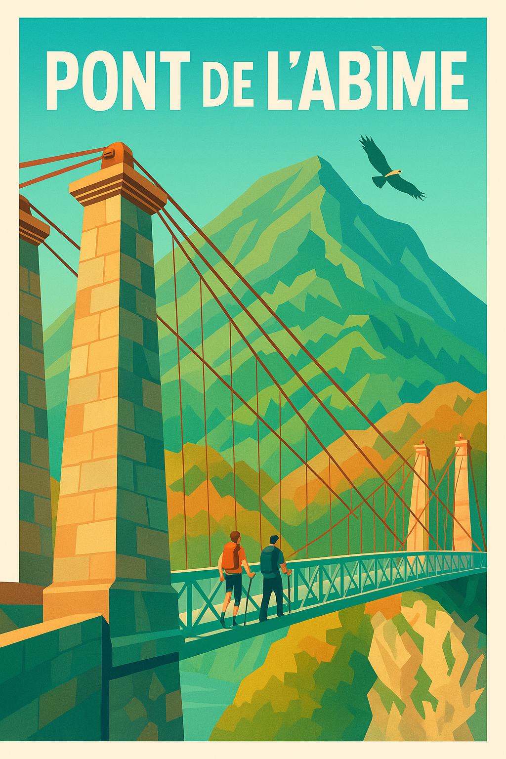 Affiche de Pont de l'Abîme - Entre Ciel et Montagnes