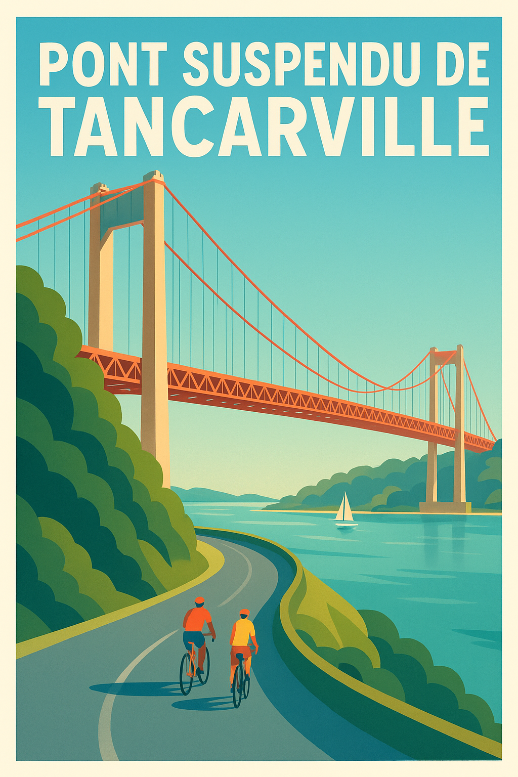 Affiche de Pont de Tancarville - L'élégance industrielle au cœur de la Normandie