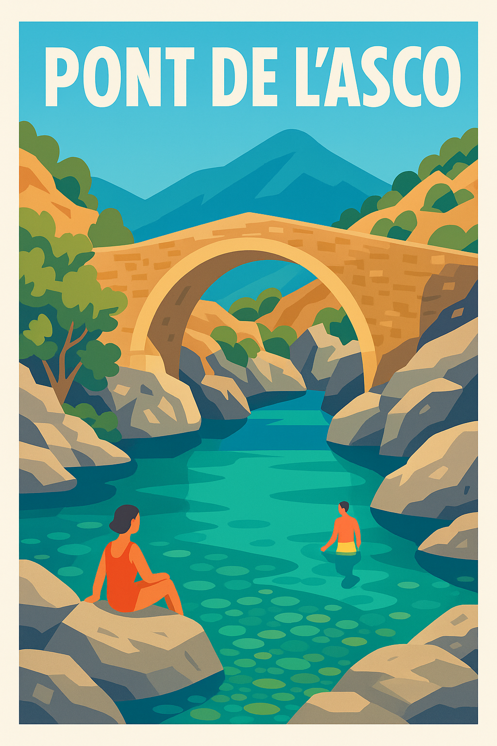 Affiche de Pont de l'Asco - Évadez-vous au cœur des montagnes corses