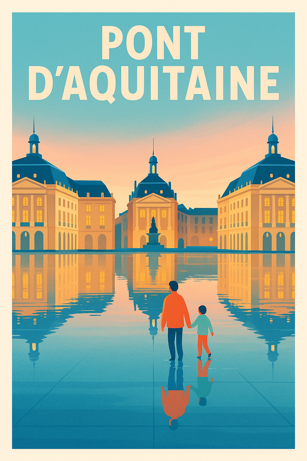 Affiche de Pont d'Aquitaine - L'élégance bordelaise au fil de l'eau