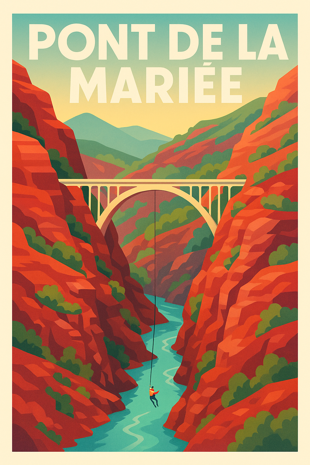 Affiche de Pont de la Mariée - Le vertige des Gorges de Daluis