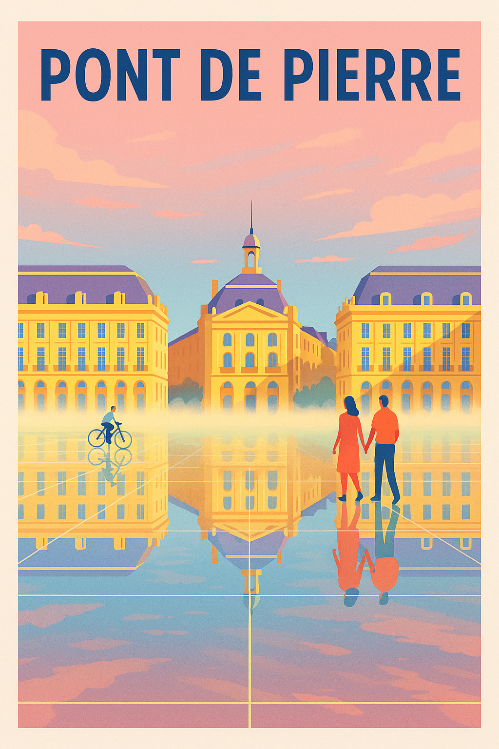Affiche de Pont de Pierre - L'élégance architecturale au fil de l'eau