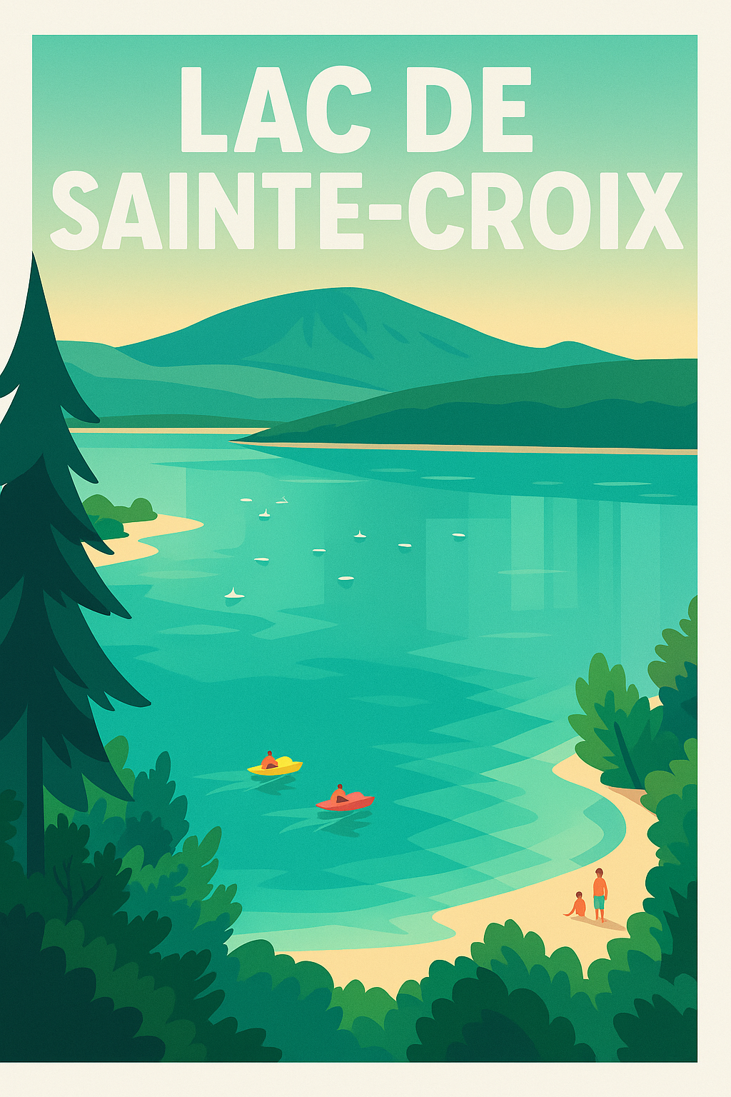 Affiche de Lac de Sainte-Croix - L'éclat azur de la Provence