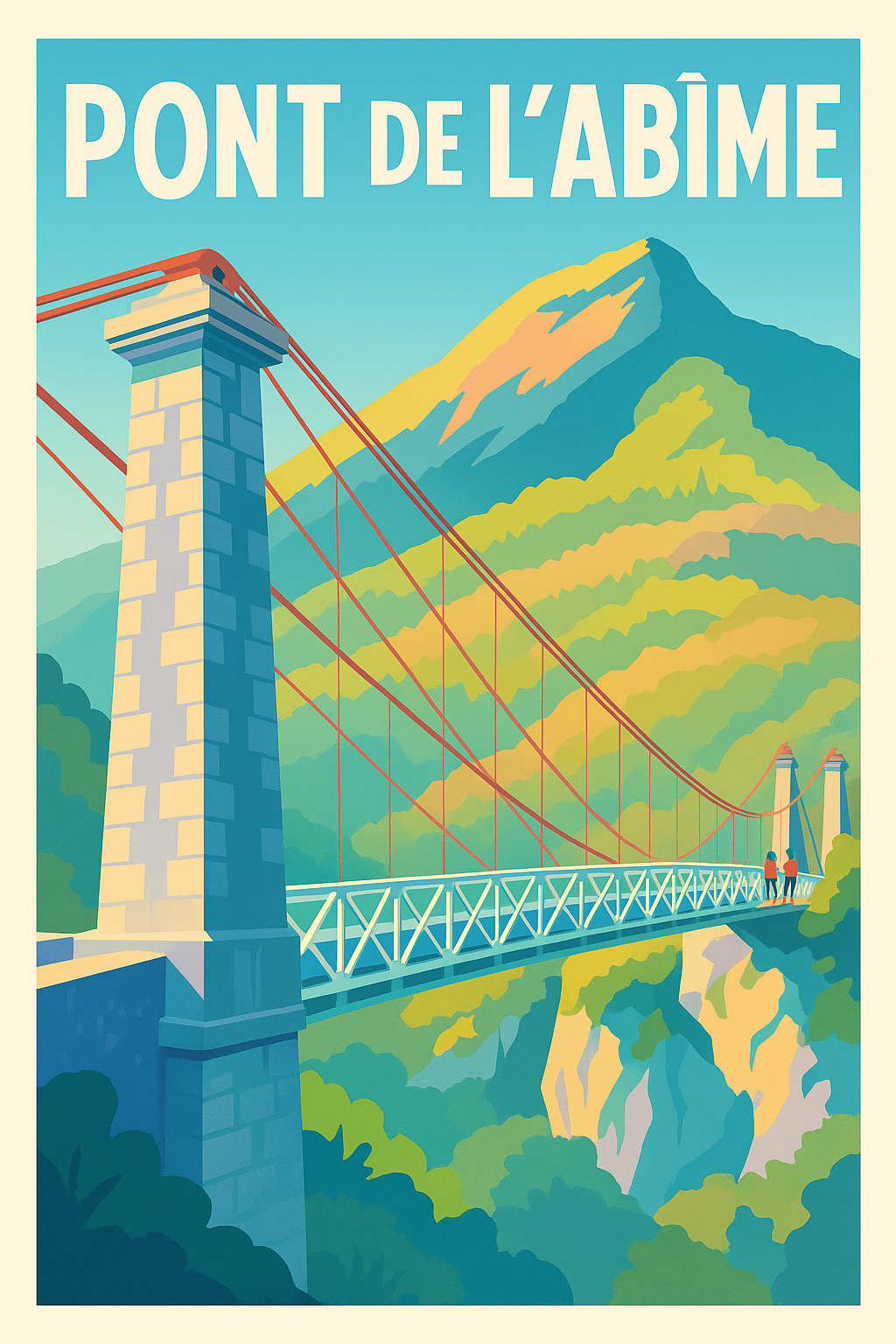 Affiche de Pont de l'Abîme - Entre Ciel et Montagnes