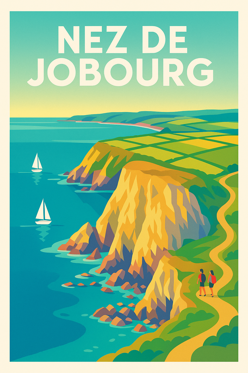 Affiche de Nez de Jobourg - Les falaises majestueuses du Cotentin