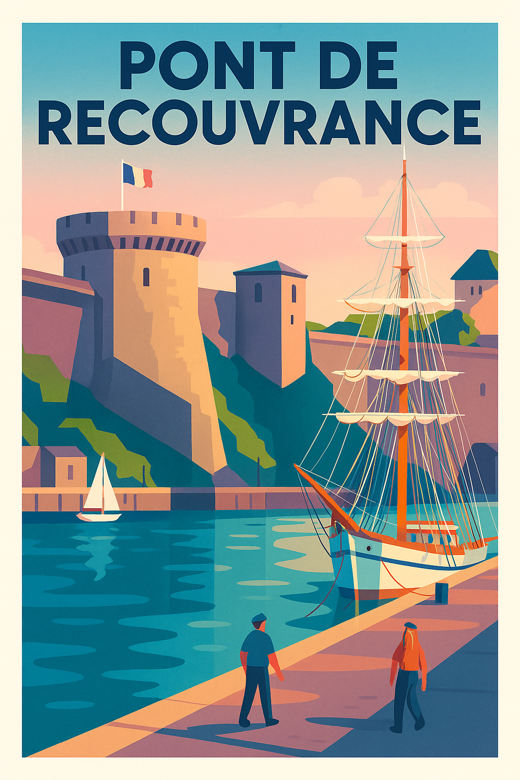 Affiche de Pont de Recouvrance - L'âme maritime de Brest en couleurs