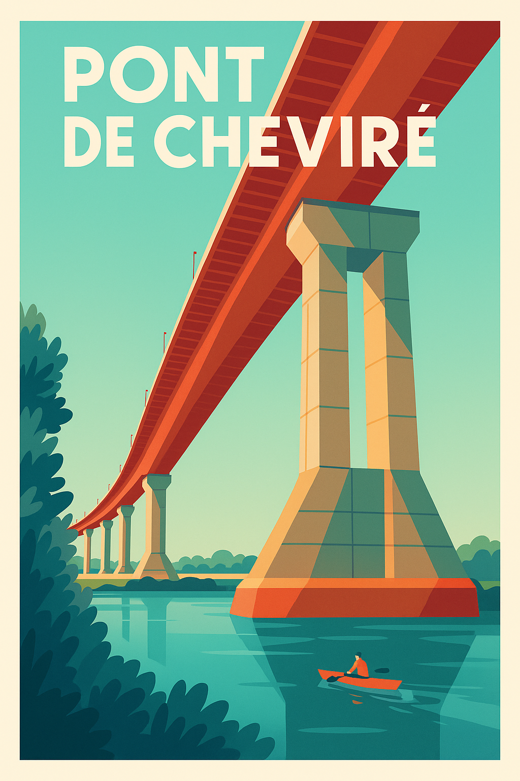 Affiche de Pont de Cheviré - L'élégance architecturale de Nantes
