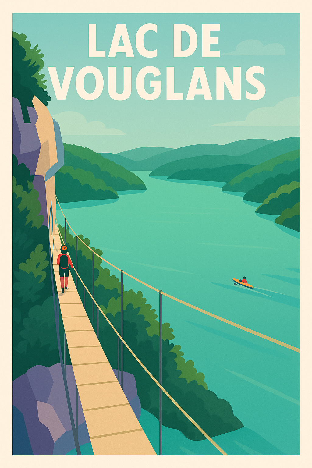 Affiche de Lac de Vouglans - L'émeraude du Jura dans votre décoration