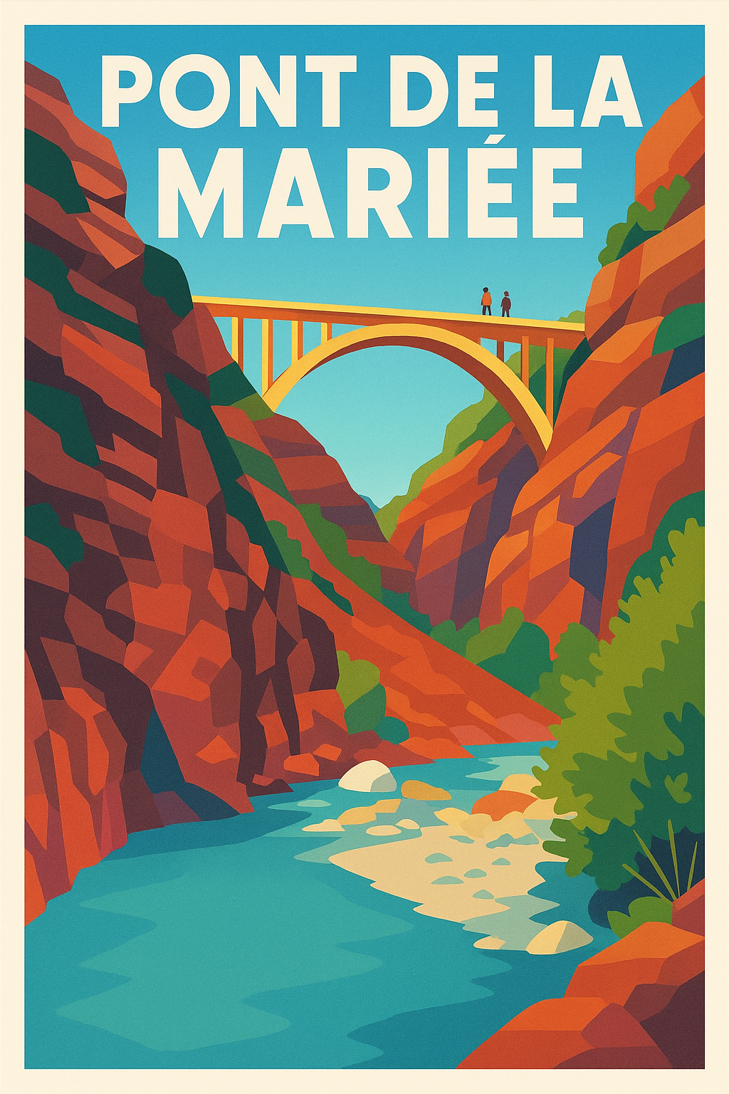 Affiche de Pont de la Mariée - L'élégance vertigineuse des Gorges de Daluis