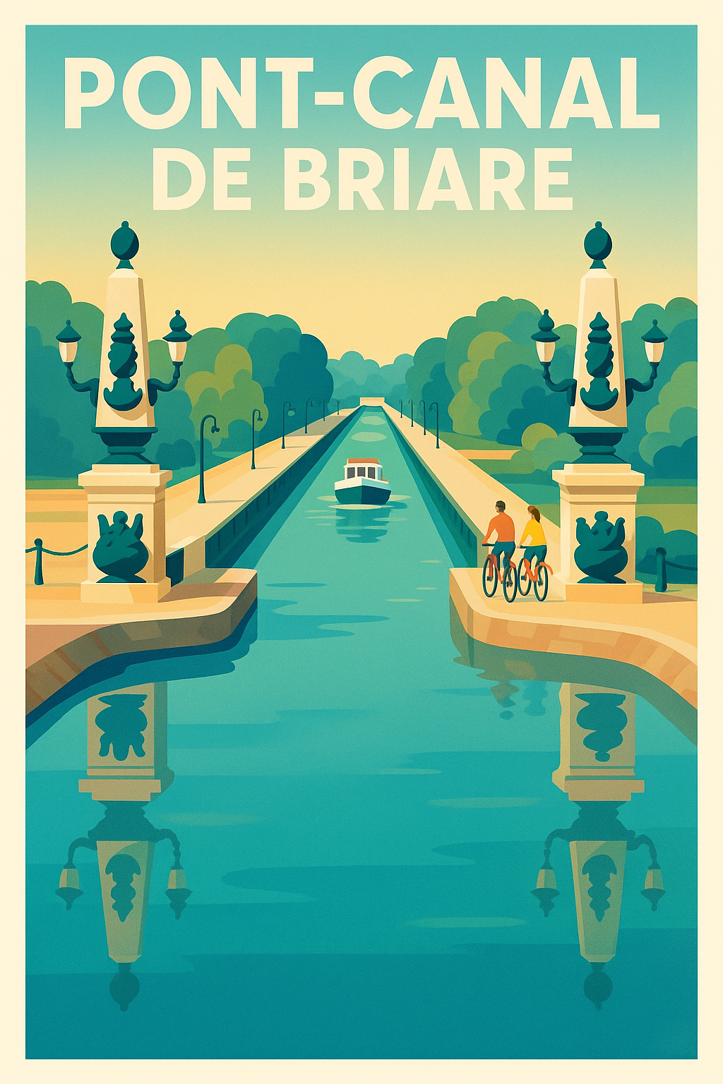 Affiche de Pont-canal de Briare - L'élégance au fil de l'eau