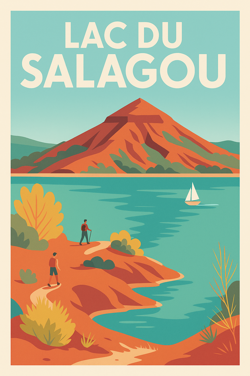 Affiche de Lac du Salagou - L'éclat des terres rouges de l'Hérault