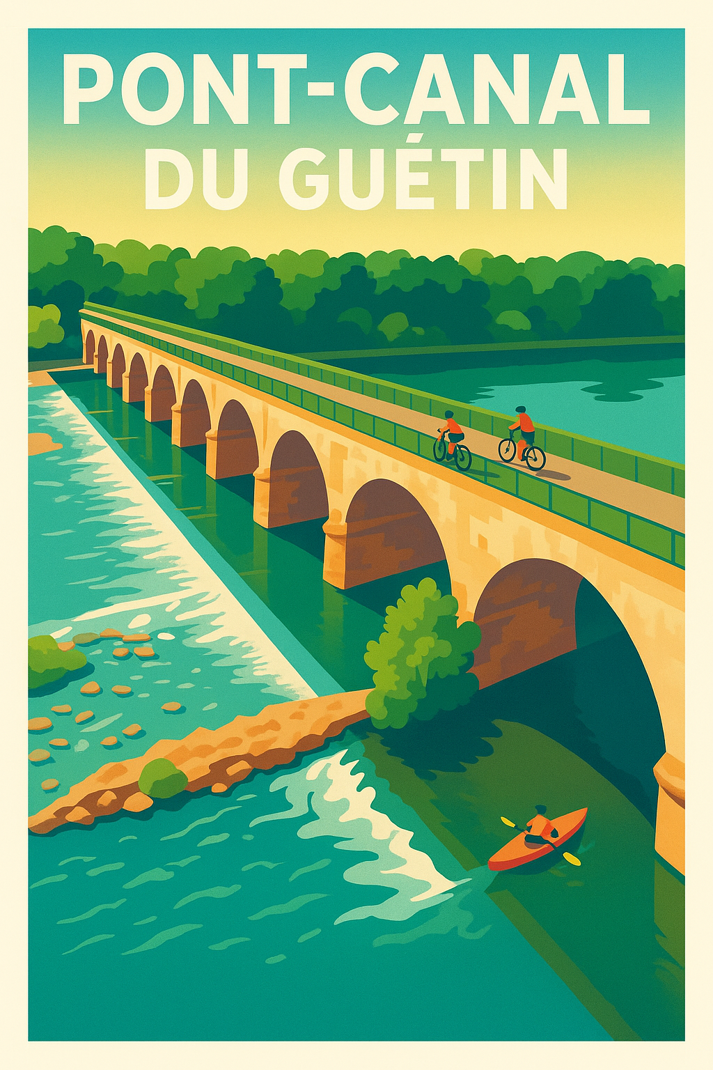 Affiche de Pont-canal du Guétin - L'élégance du patrimoine entre ciel et eau