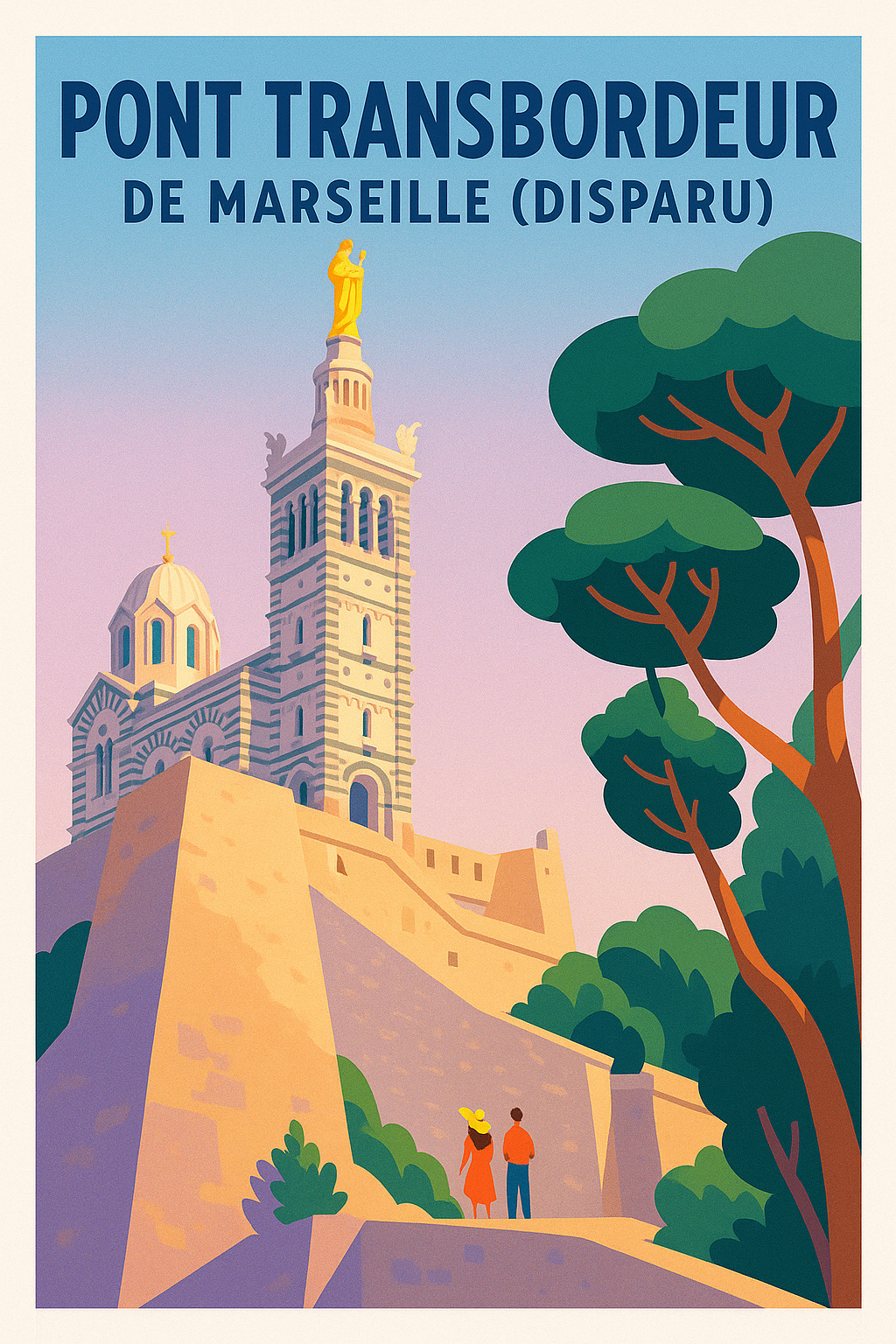 Affiche de Marseille - Le Pont Transbordeur, icône disparue de la cité phocéenne