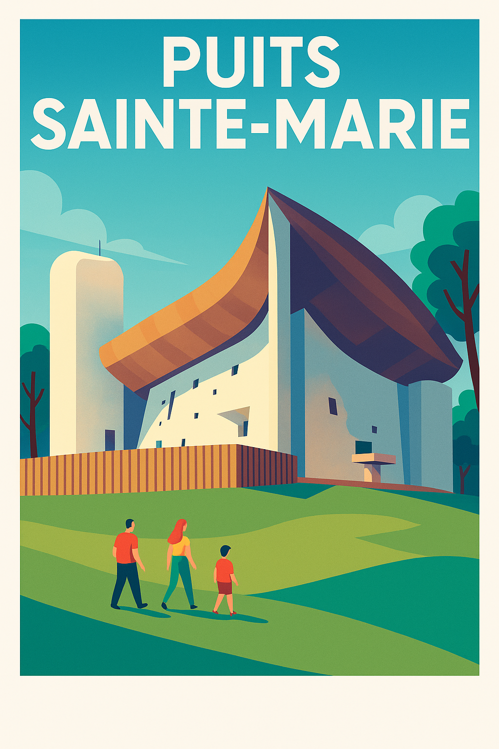 Affiche de Puits Sainte-Marie - L'architecture moderne au cœur de la nature