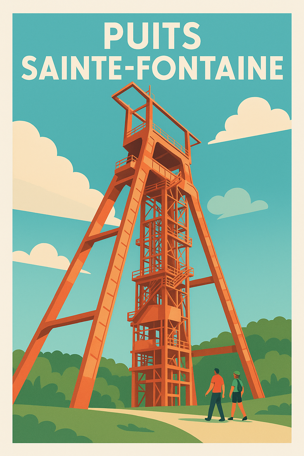 Affiche de Puits Sainte-Fontaine - L'élégance du patrimoine industriel