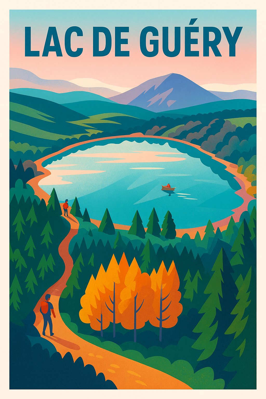 Affiche de Lac de Guéry - Écrin de sérénité au cœur des volcans d'Auvergne