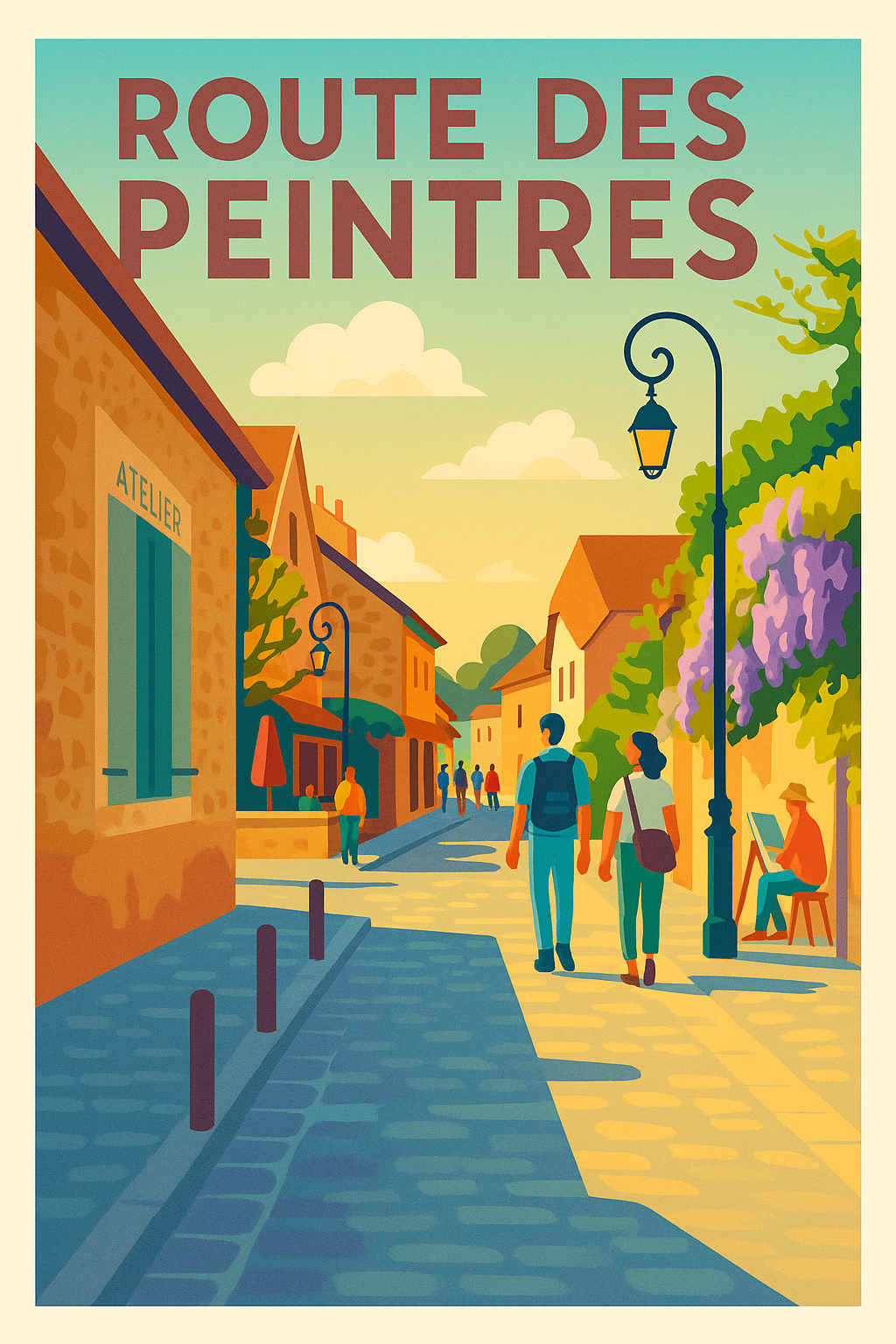 Affiche de Route des Peintres - L'élégance artistique des ruelles pittoresques