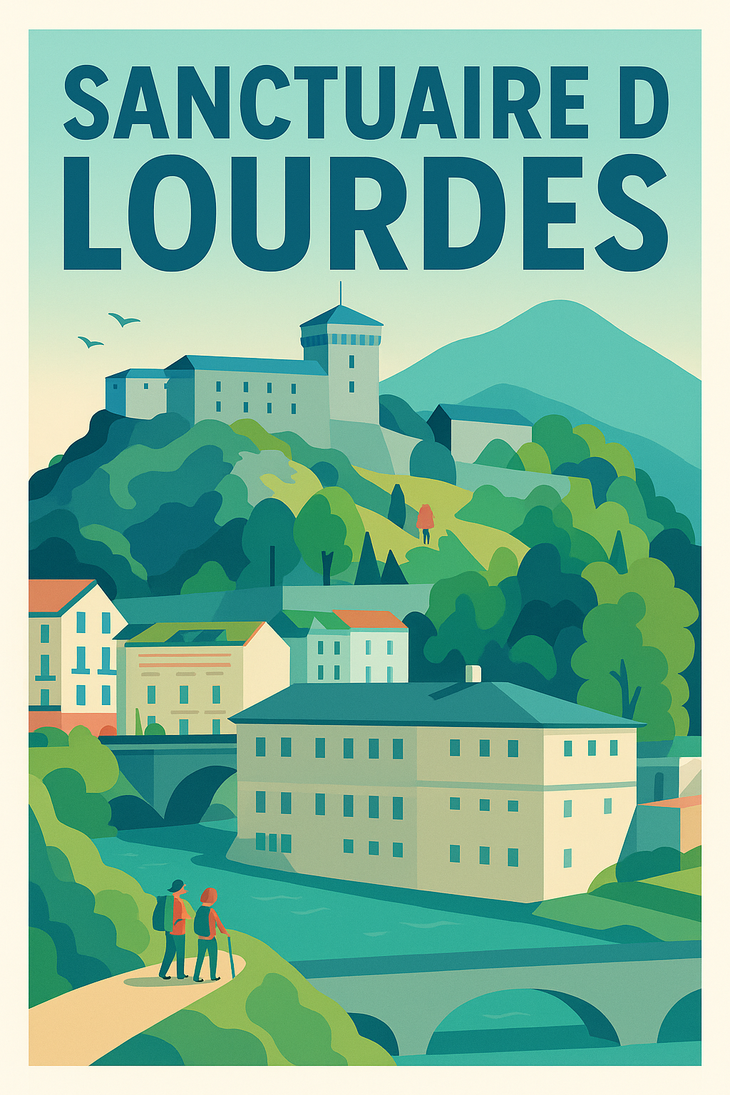 Affiche de Sanctuaire de Lourdes - Sérénité et Patrimoine au Cœur des Pyrénées