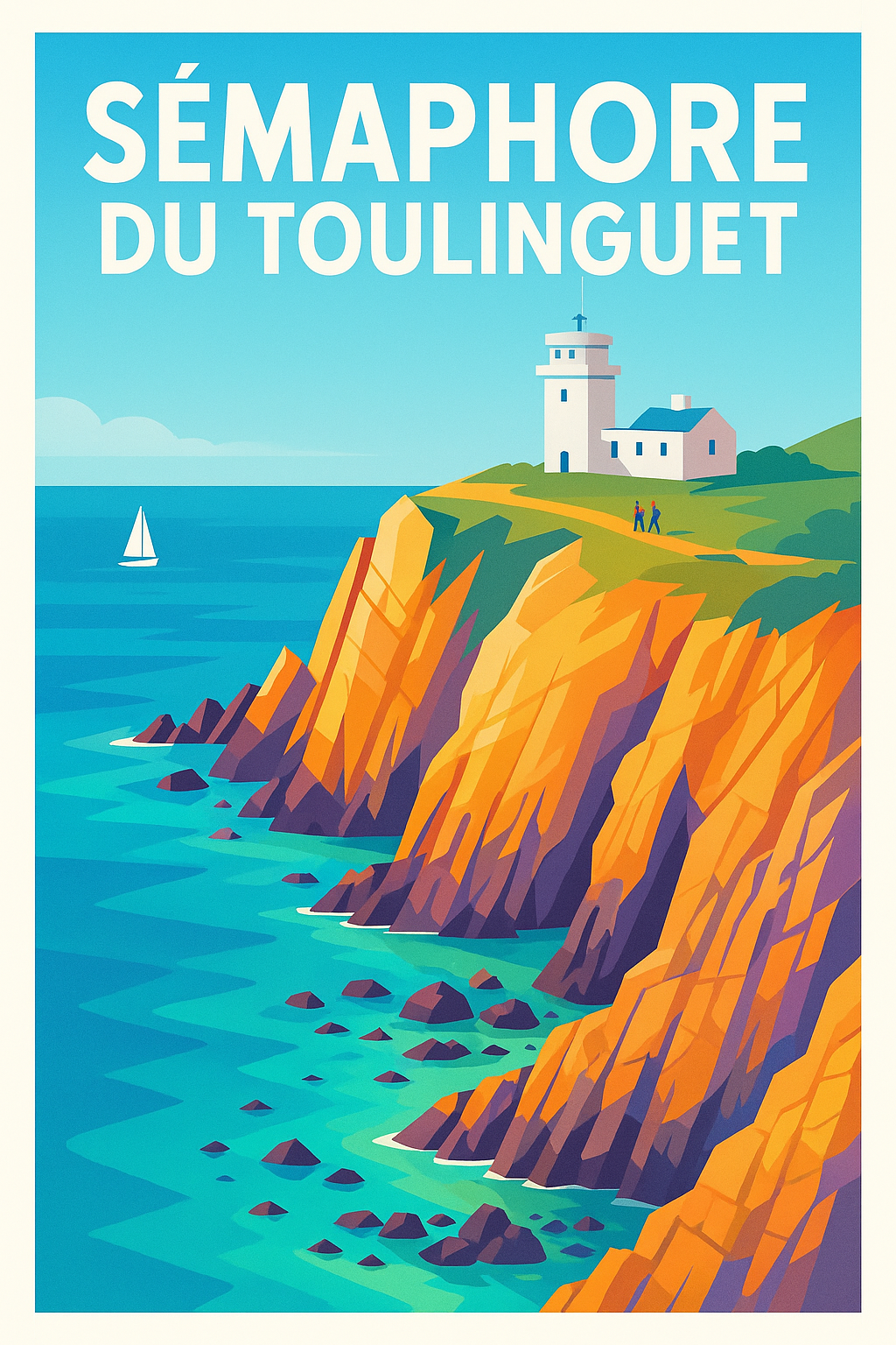 Affiche de Sémaphore du Toulinguet - L'éclat sauvage des côtes bretonnes