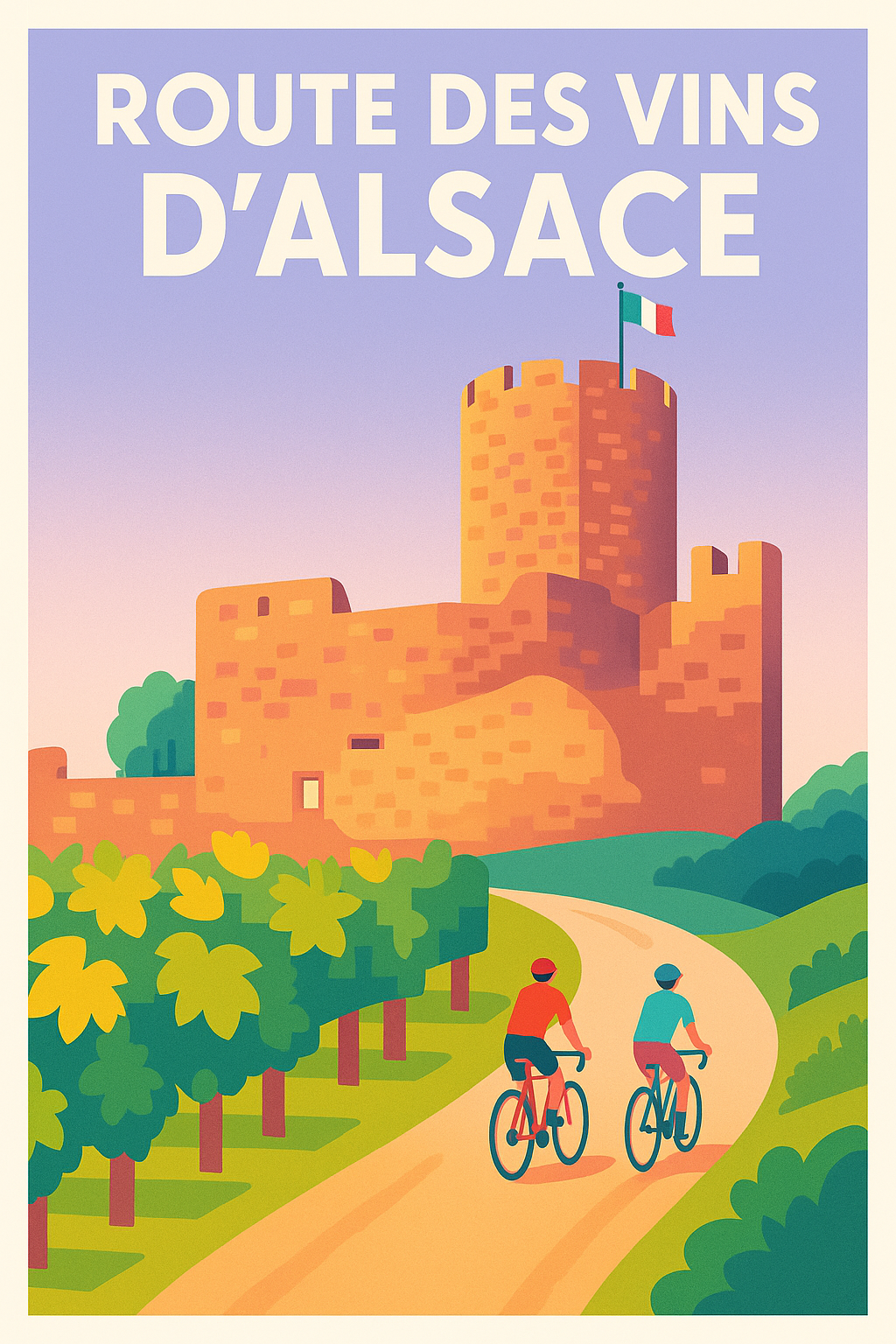 Affiche de Route des Vins d'Alsace - Échappée Belle au Cœur des Vignobles