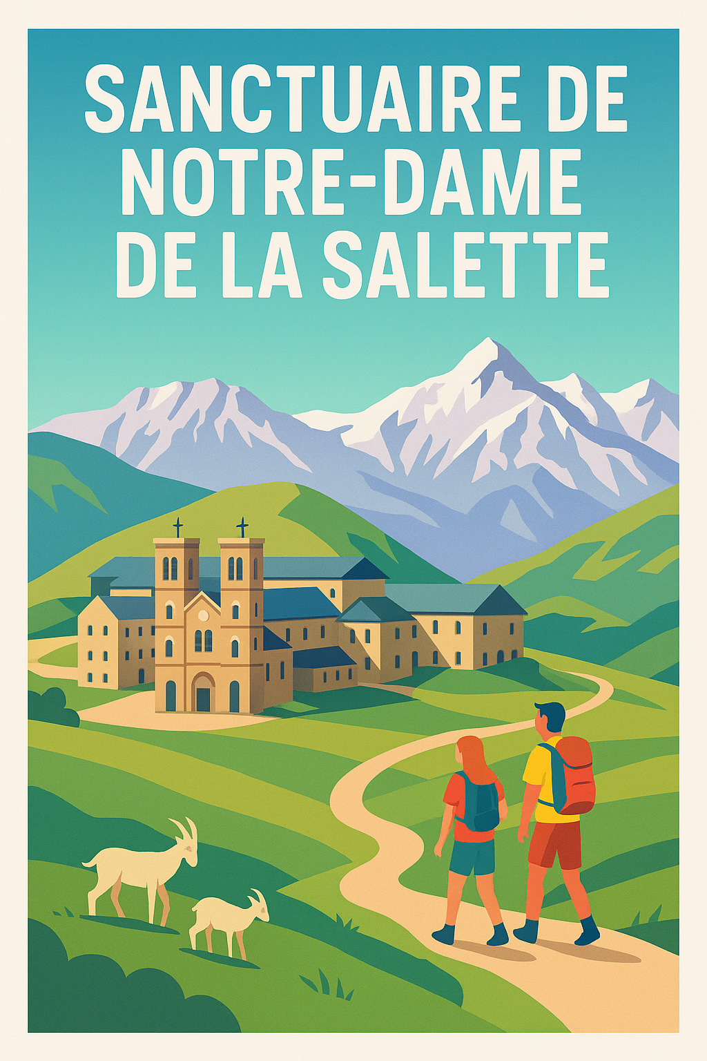 Affiche de Notre-Dame de la Salette - Sérénité au Sommet des Alpes