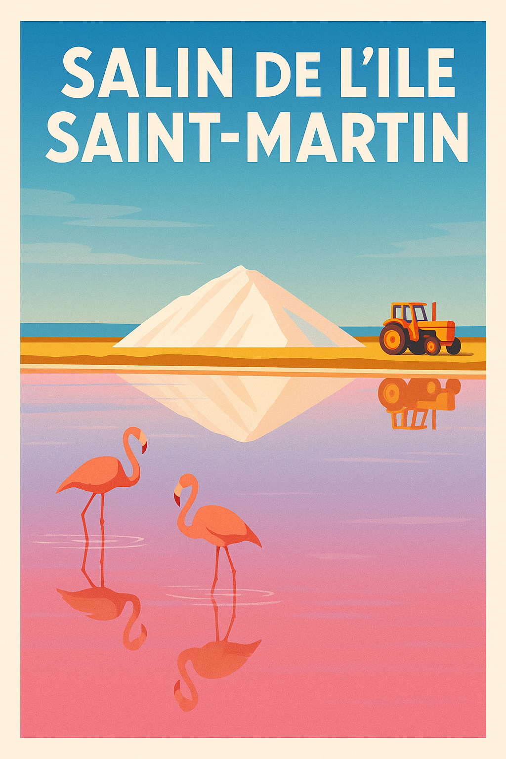 Affiche de Salin de l'Île Saint-Martin - L'éclat rose de Gruissan