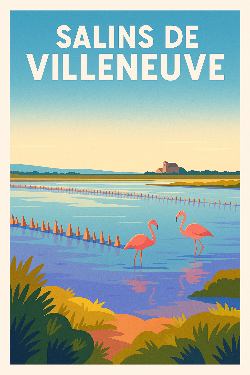 Affiche de Salins de Villeneuve - L'élégance sauvage de l'Hérault