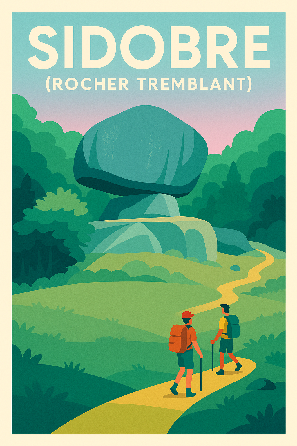 Affiche de Sidobre - L'équilibre magique du Rocher Tremblant