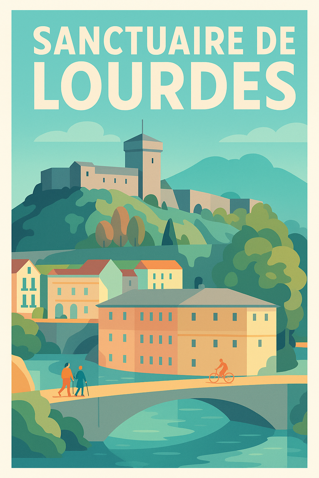 Affiche de Sanctuaire de Lourdes - Sérénité et Patrimoine au Cœur des Pyrénées