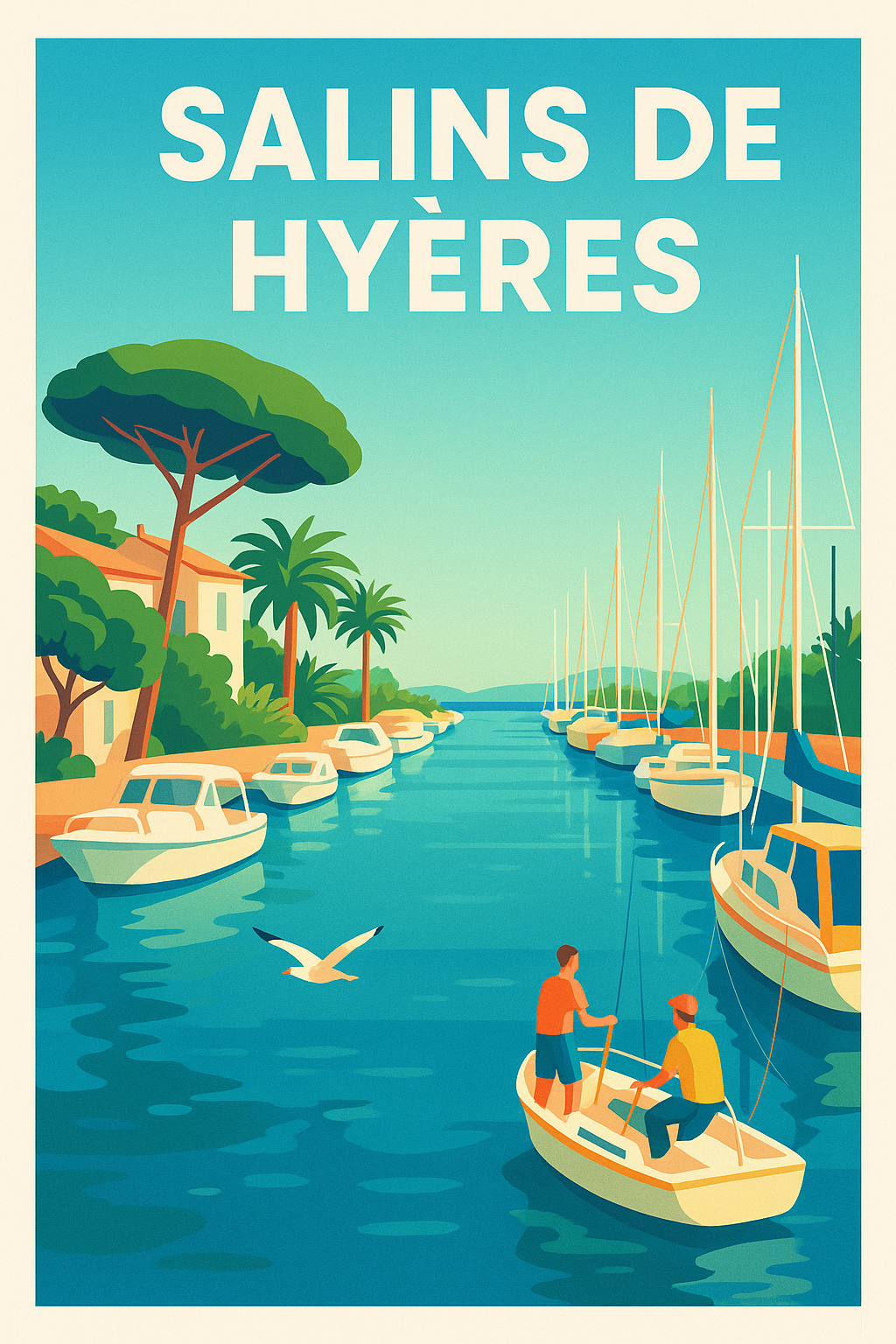 Affiche de Salins de Hyères - Évasion ensoleillée au cœur de la marina