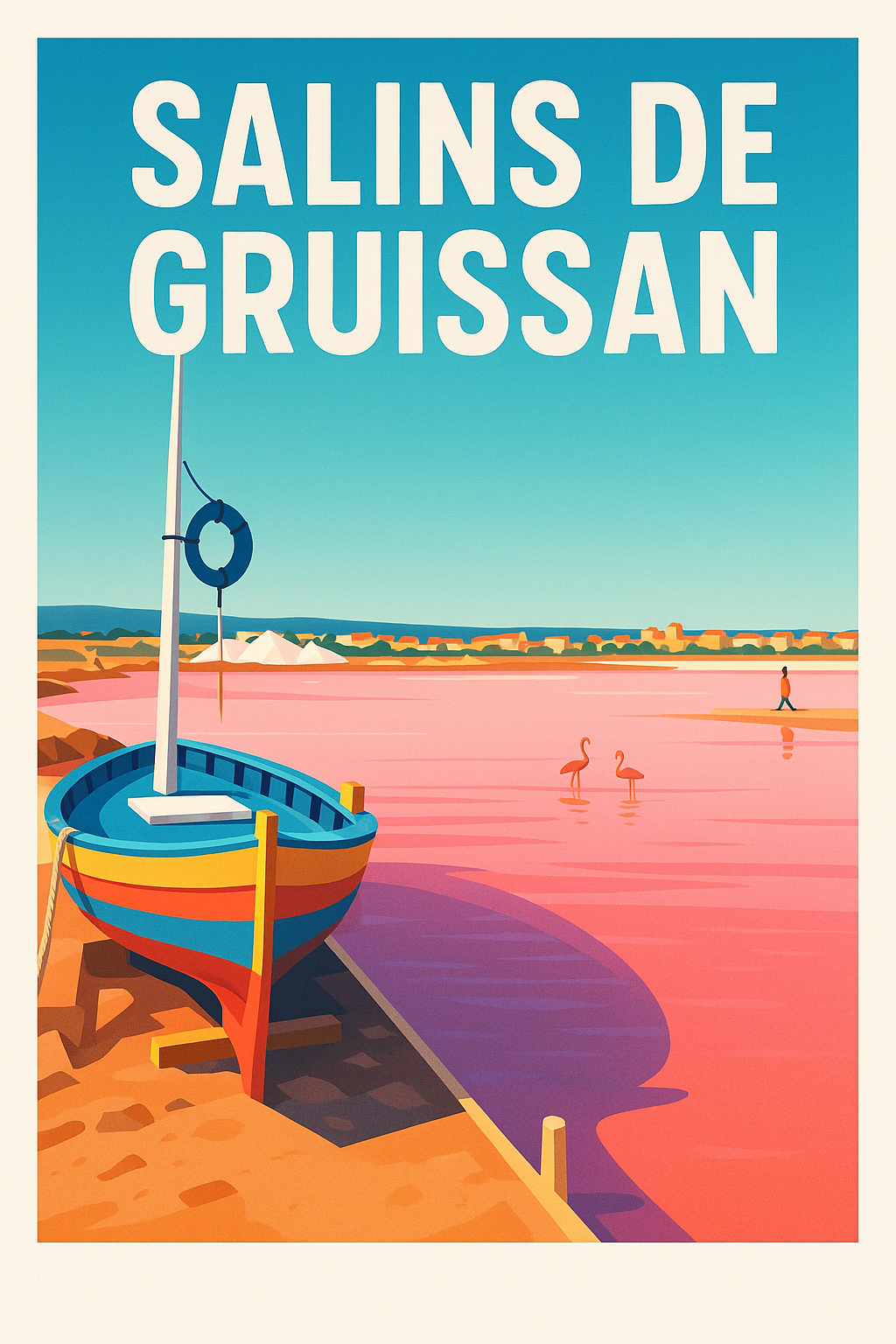Affiche de Salins de Gruissan - L'éclat des eaux roses de l'Occitanie