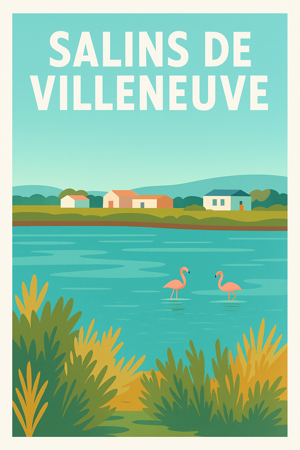 Affiche de Salins de Villeneuve - L'élégance sauvage de la Camargue