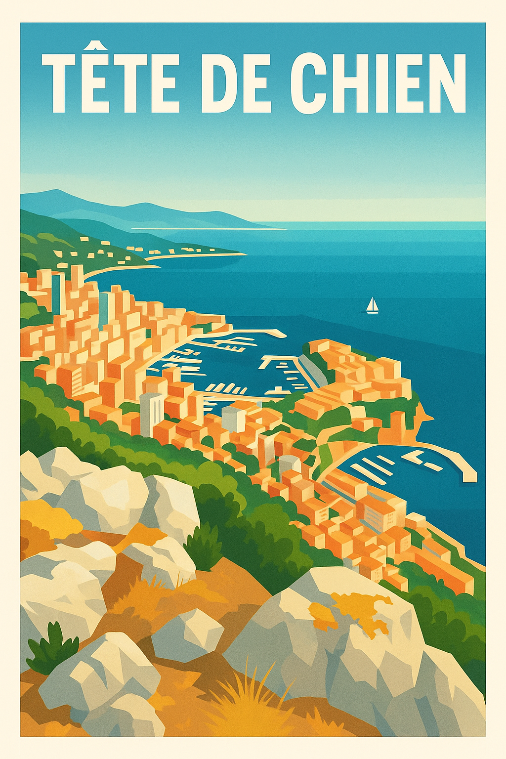 Affiche de Tête de Chien - Un panorama spectaculaire sur la Côte d'Azur