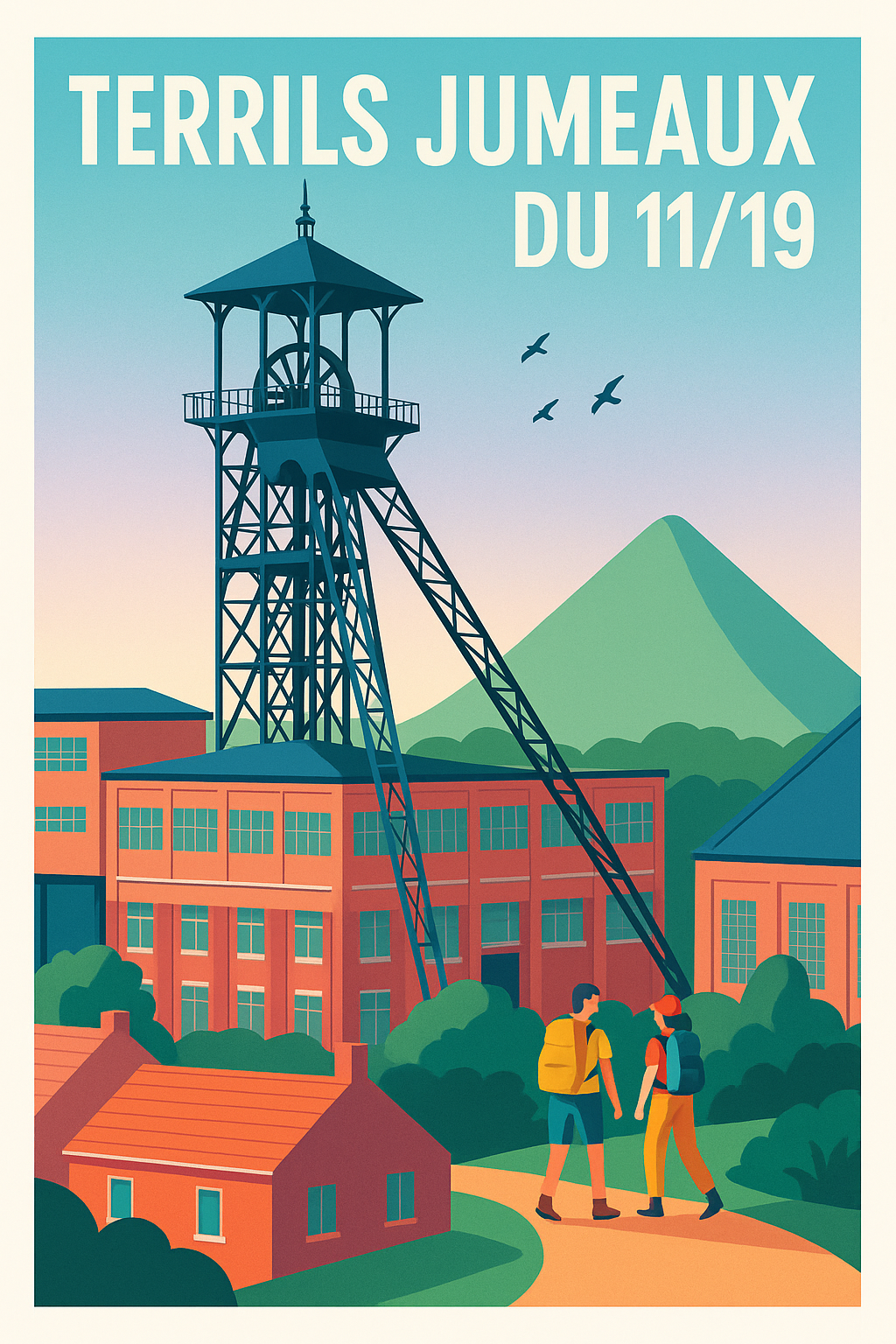 Affiche de Terrils jumeaux du 11/19 - Le sommet majestueux du Bassin Minier