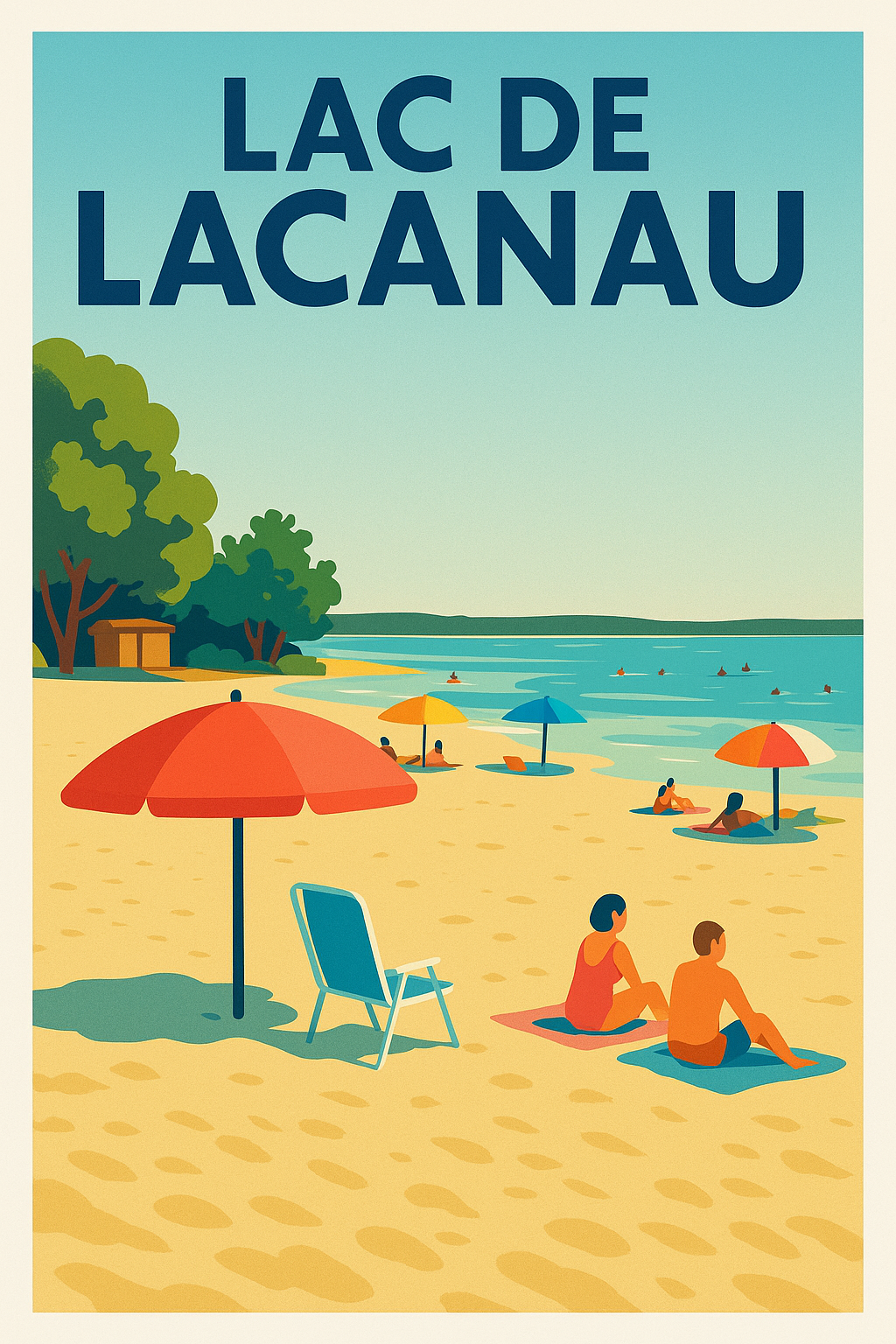 Affiche de Lac de Lacanau - Douceur de vivre et farniente au bord de l'eau