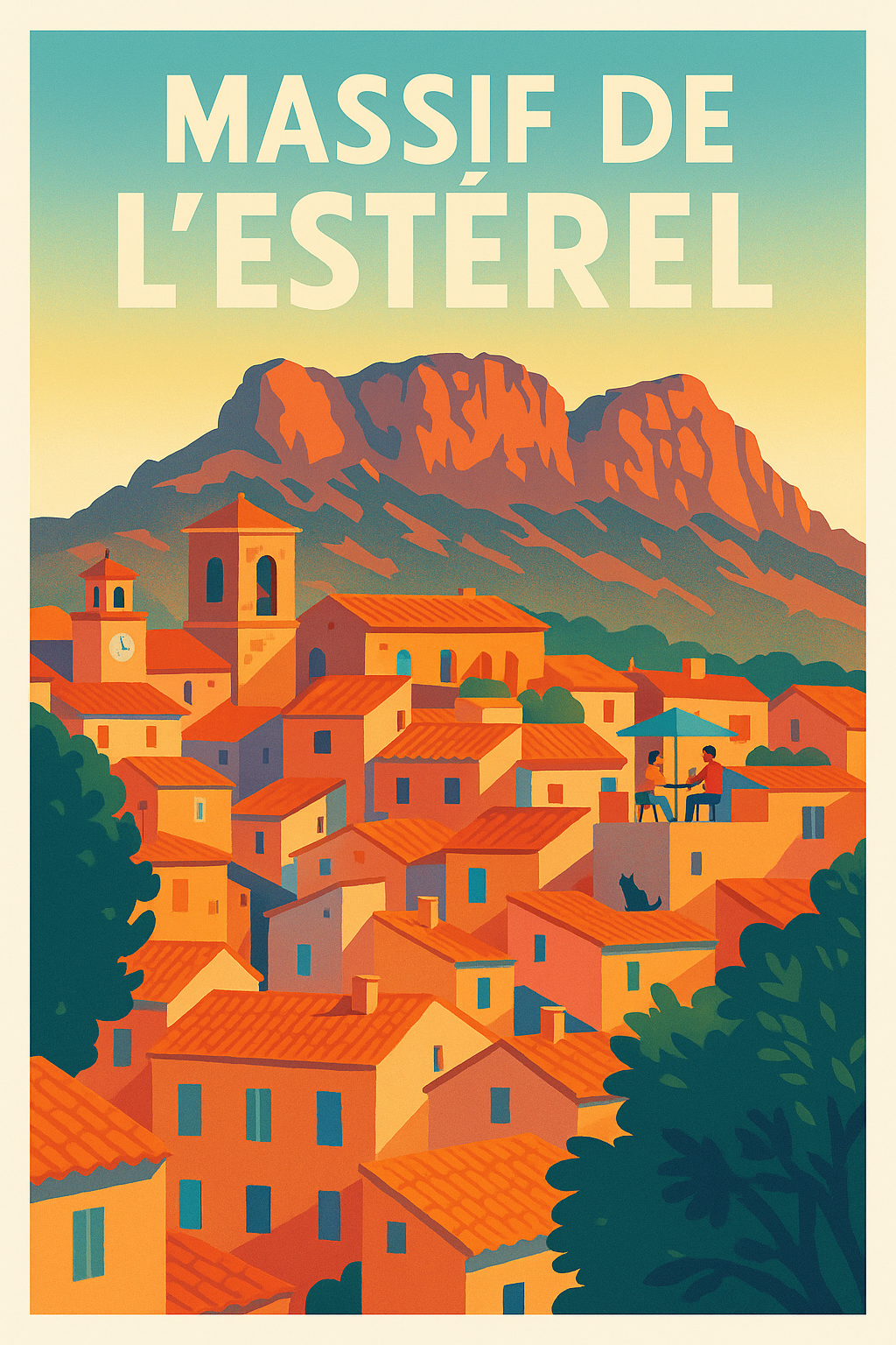 Affiche de Massif de l'Estérel - L'éclat de la roche rouge dans votre intérieur