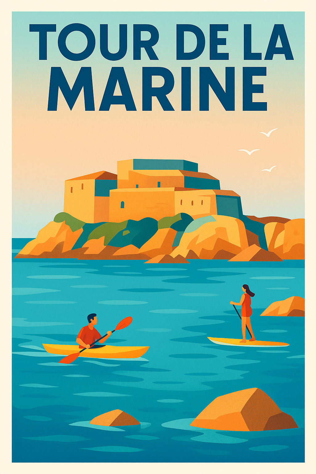 Affiche de Tour de la Marine - Évasion méditerranéenne et charme vintage