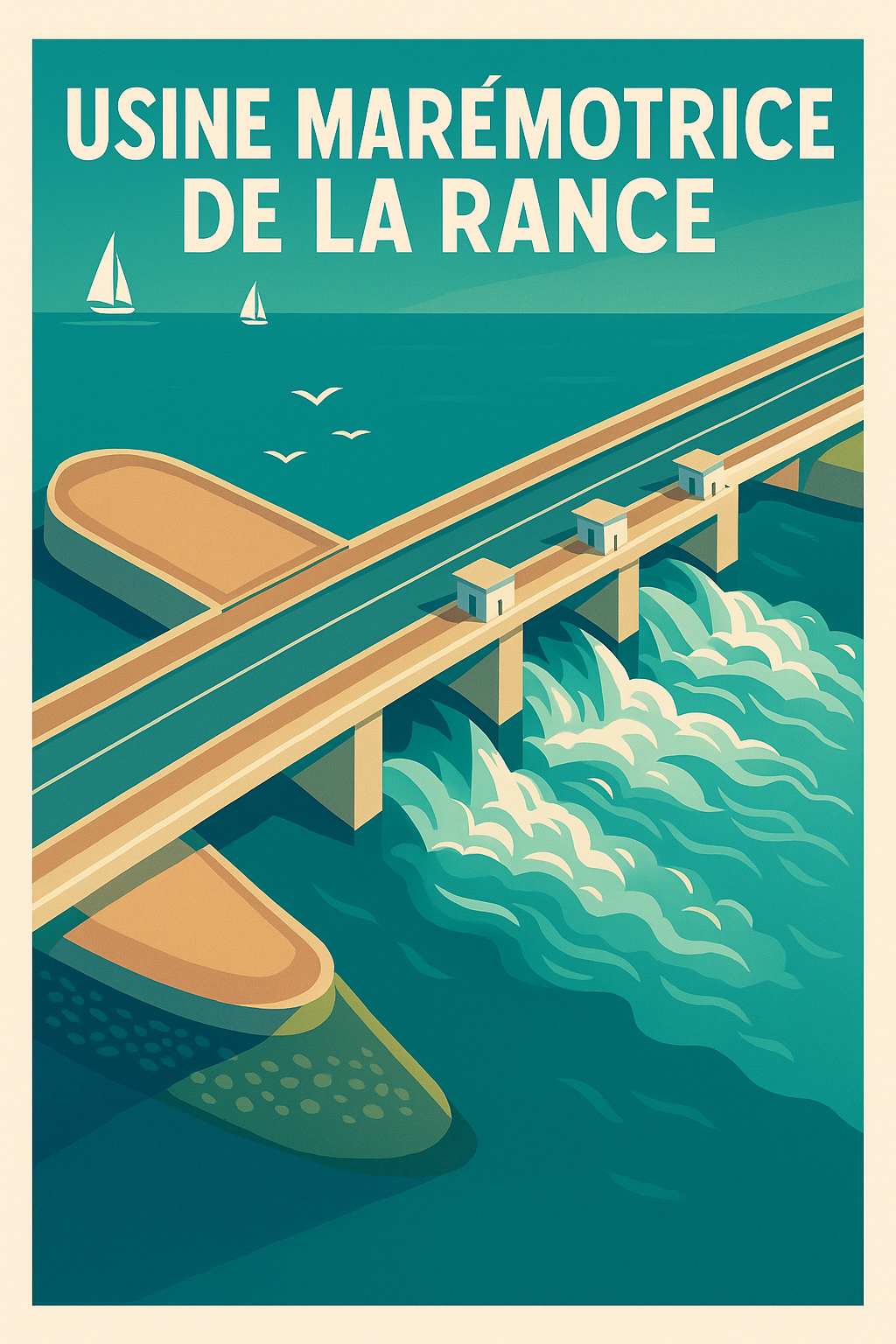 Affiche de Usine de la Rance - Le génie industriel entre terre et mer